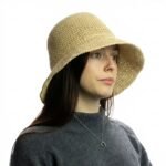 Nomad Sari Plain Natural Beige Floppy Straw Sun Hat - Image 2