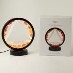 Ancient Wisdom Carnelian & Selenite Gemstone Halo Lamp - Fire - Image 3