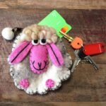 Natural Felt Zipper Pouches - Happy Sheep - Image 4