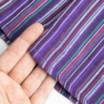 Nomad Sari Men’s Black & Purple Stripe Design Grandad Shirt (XL) - Image 11