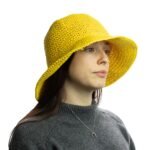 Nomad Sari Plain Yellow Floppy Straw Sun Hat - Image 2