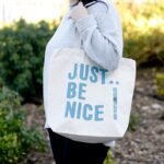 Ancient Wisdom 'Just Be Nice' Design Eco Cotton Bag (Assorted) - Image 3