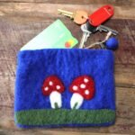 Ancient Wisdom Set of 3 Natural Felt Zipper Pouches - Mystic Mushrooms - Image 7