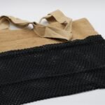 Ancient Wisdom Pure Soft Jute & Cotton Mesh Bag - Black - Image 3