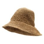 Nomad Sari Plain Natural Coffee Floppy Straw Sun Hat