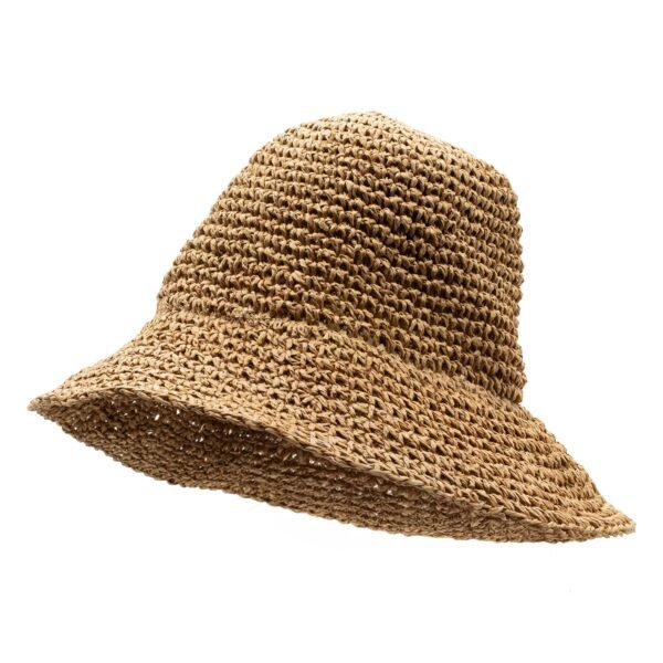 Nomad Sari Plain Natural Coffee Floppy Straw Sun Hat