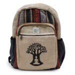Ancient Wisdom Hemp & Cotton Bohdi Tree Design Large Backpack - Image 6