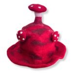 Ancient Wisdom Rush To The Head Red Felted Mushroom Hat - Image 2
