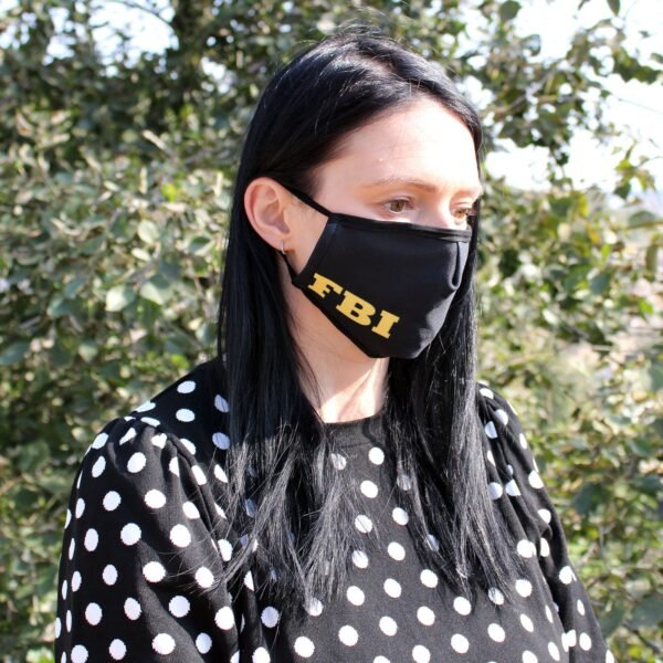 Ancient Wisdom Adult Reusable Fashion Face Covering – Black FBI Design