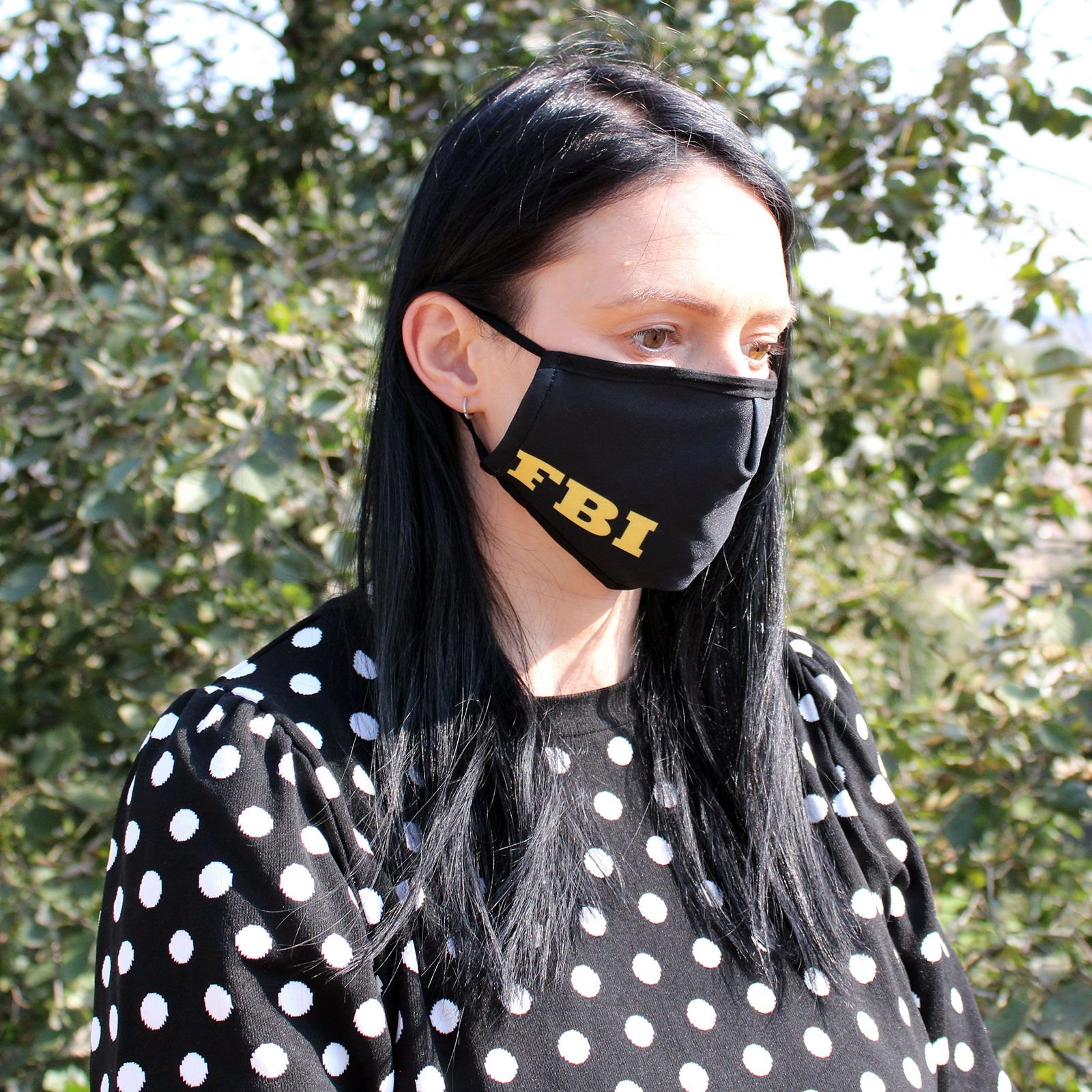 bG9jYWw6Ly9tZWRpYS8xTi80RS82MFIzMEMxRzZSUjM0RTFOLzJlMzlhOTQ4LmpwZWc.jpg Ancient Wisdom Adult Reusable Fashion Face Covering – Black FBI Design - Image 1