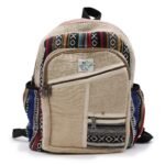 Ancient Wisdom Hemp & Cotton Zig Zag Zips Style Small Backpack - Image 5