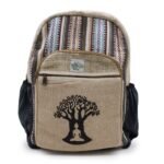 Ancient Wisdom Hemp & Cotton Bohdi Tree Design Large Backpack - Image 5