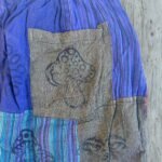 Nomad Sari Block Print Designs Purple Tones Mushroom Pants (S/M) - Image 2