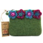 Ancient Wisdom Set of 3 Natural Felt Zipper Pouches – Four Flowers - Image 4
