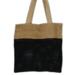 Ancient Wisdom Pure Soft Jute & Cotton Mesh Bag - Black