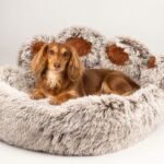 PAW Large Big Paw Shaped Shaggy Plush Pet Bed (70cm) - Image 2