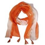 Nomad Sari Coral & Gold Summer Turtle Print Scarf (180 x 50cm)