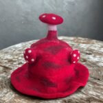 Ancient Wisdom Rush To The Head Red Felted Mushroom Hat - Image 3