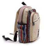Ancient Wisdom Hemp & Cotton Zig Zag Zips Style Small Backpack - Image 4