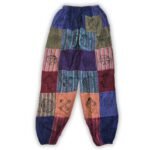 Nomad Sari Block Print Designs Purple Tones Mushroom Pants (L/XL) - Image 2