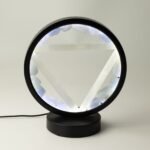 Ancient Wisdom Aquamarine & Selenite Gemstone Halo Lamp - Water