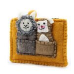 Ancient Wisdom Felt Pouch with Bear & Sheep Finger Puppets