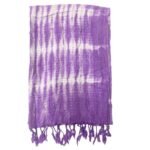Ancient Wisdom Lavender Stripes & Motiff Boho Java Art Stole/Scarf (62 x 200cm)