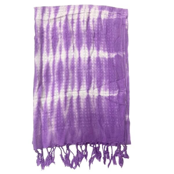 Ancient Wisdom Lavender Stripes & Motiff Boho Java Art Stole/Scarf (62 x 200cm)