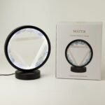 Ancient Wisdom Aquamarine & Selenite Gemstone Halo Lamp - Water - Image 3