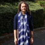 Ancient Wisdom Indigo Stripes Design Boho Java Art Stole/Scarf (62 x 200cm) - Image 4