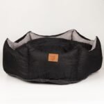 PAW Large Royal Crown Black & Grey Pet Bed (50 × 50 × 26cm) - Image 4
