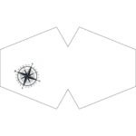 Reusable Fashion Face Covering - Nautical Compass (Adult) - Image 5