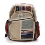 Ancient Wisdom Hemp & Cotton Zig Zag Zips Style Small Backpack - Image 6