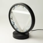 Ancient Wisdom Aquamarine & Selenite Gemstone Halo Lamp - Water - Image 5