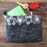 Ancient Wisdom Set of 3 Natural Felt Zipper Pouches – Four Flowers - Image 6