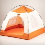 PAW Beige & Orange Pet Bed Tent (58 × 58 × 48cm) - Image 7