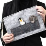 Ancient Wisdom Felt Tablet Pouch with Finger Puppets - Image 3