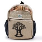 Ancient Wisdom Hemp & Cotton Bohdi Tree Design Small Backpack - Image 5