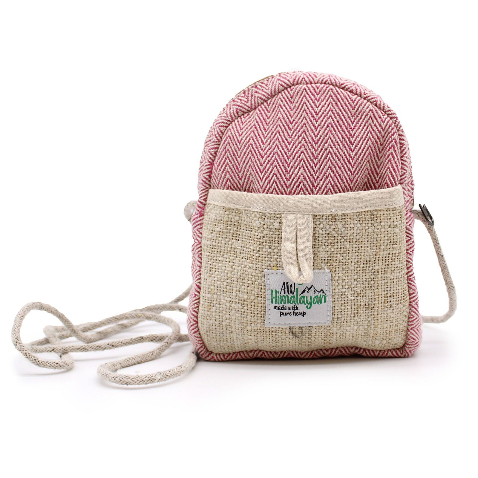 bG9jYWw6Ly9tZWRpYS9ISy82RC82MFIzMEMxRzZSUjM2REhLLzQ2MzA0MDE0LmpwZWc.jpg Ancient Wisdom Hemp & Cotton Mobile Phone Bag with String Strap (Assorted) - Image 1