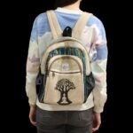 Ancient Wisdom Hemp & Cotton Bohdi Tree Design Small Backpack - Image 7