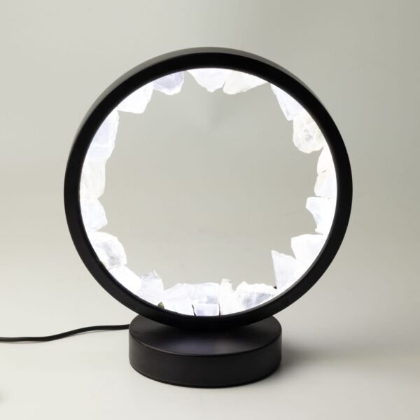 Ancient Wisdom Clear Quartz Gemstone Halo Lamp - Zen Mind