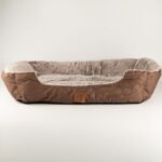PAW Small Plush Teddy Brown Pet Bed (60 × 45 × 17cm) - Image 8