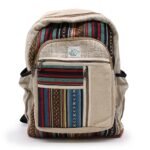 Ancient Wisdom Hemp & Cotton Straight Zips Style Large Backpack