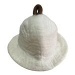 Ancient Wisdom Natural Felted Sauna Bowl Hat - Image 3