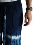 Ancient Wisdom Japanese Style Blue, Teal & Orange Lounge Pants (Large) - Image 4
