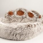 PAW Large Big Paw Shaped Shaggy Plush Pet Bed (70cm) - Image 4