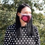 Reusable Fashion Face Covering - Red Mandala Heart (Adult) - Image 2