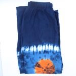 Ancient Wisdom Japanese Style Blue, Teal & Orange Lounge Pants (Large) - Image 3