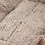 PAW Small Plush Teddy Brown Pet Bed (60 × 45 × 17cm) - Image 5