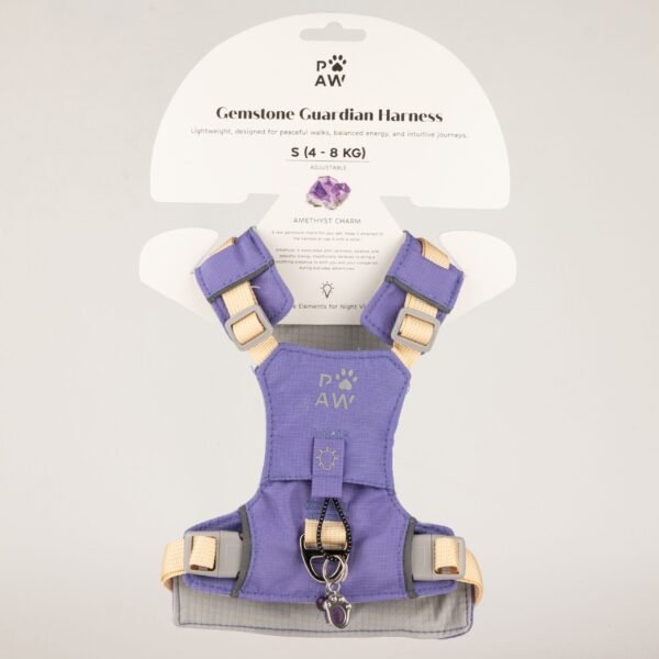 PAW Small (4-8Kg) Dog Step-in Guardian Harness with Reflective Mesh (Lavender) - Amethyst Charm